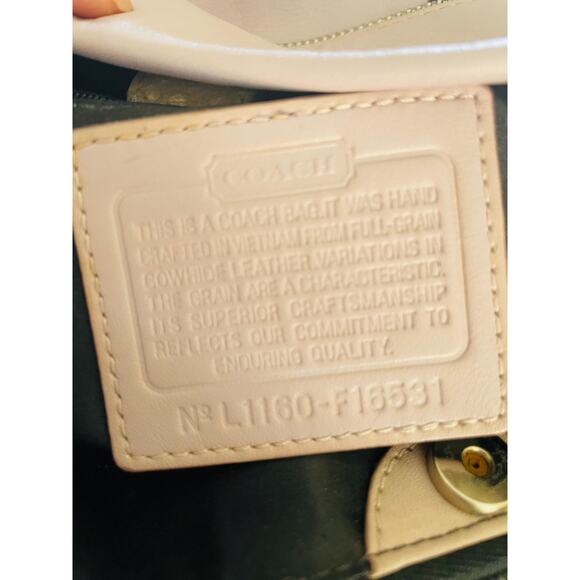 Vtg COACH Penelope lilac exotic/soft leather Satchel Bag carryall F16531 - Picture 10 of 10